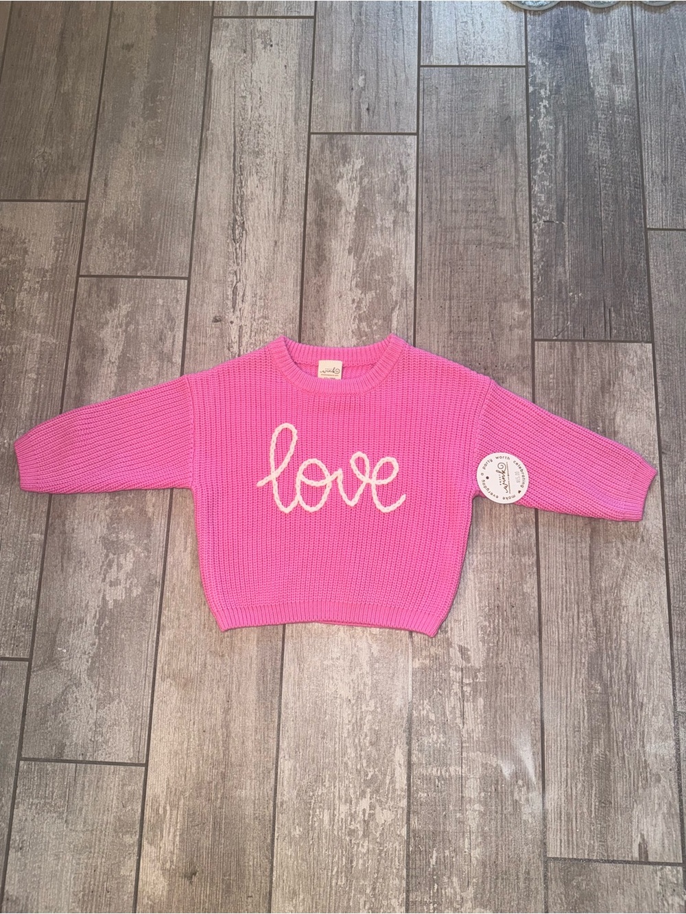 NWT Sweet Wink Love Embroidered Sweater Size 12-18 Months Sweater